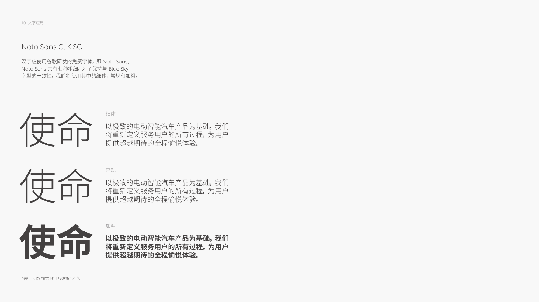蔚来第265页：为配套选择字重子集。