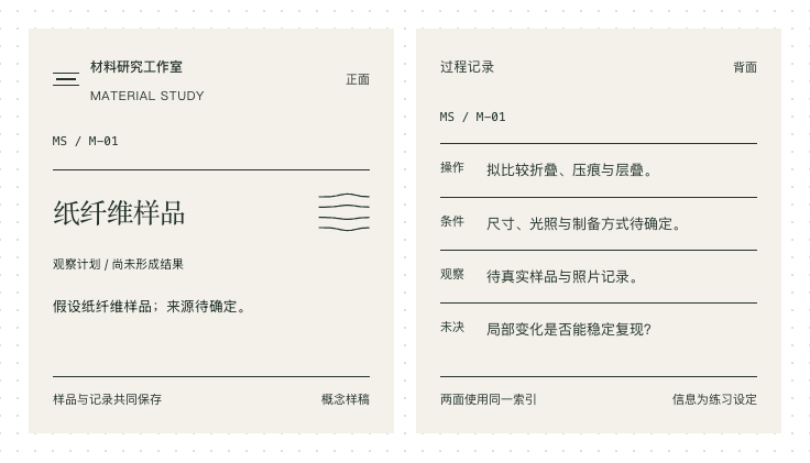 样品索引单色双面样品卡